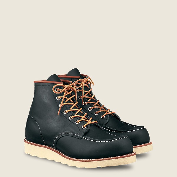 Red Wing Heritage Boots Navy - Mens Classic Moc - 6-inch Portage Leather - 1926-UWHQO